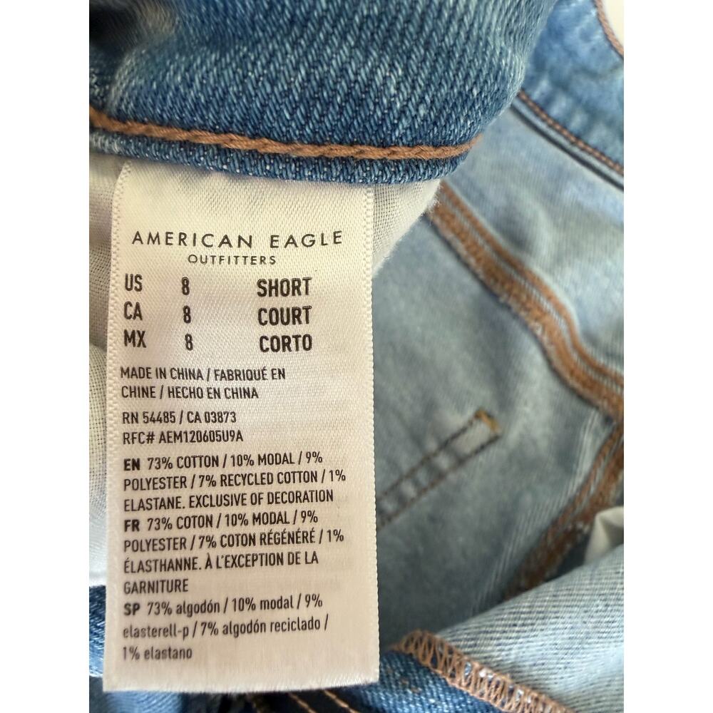 American Eagle Size 8 Short MOM Jean Pants Distressed Women's Denim - Picture 4 of 6